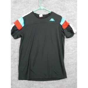 Kappa T-Shirt‎ Mens Large Black Colorful Logo Graphic Tee Athleisure
